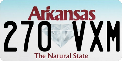 AR license plate 270VXM