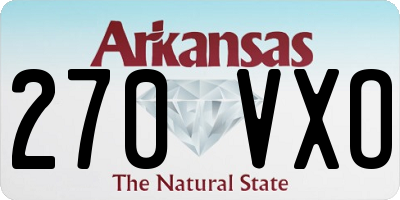 AR license plate 270VXO