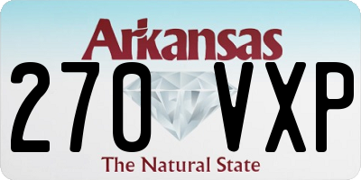 AR license plate 270VXP