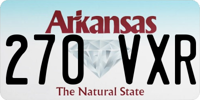 AR license plate 270VXR