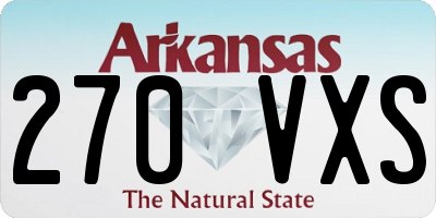 AR license plate 270VXS