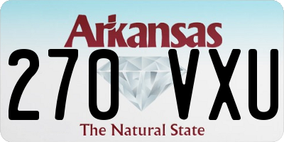 AR license plate 270VXU