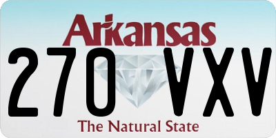 AR license plate 270VXV
