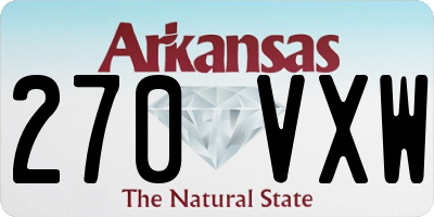 AR license plate 270VXW