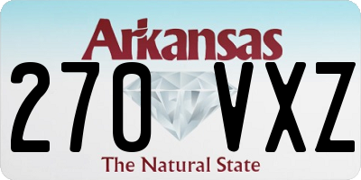 AR license plate 270VXZ