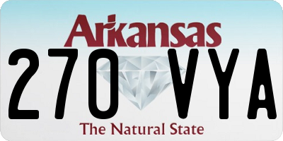 AR license plate 270VYA