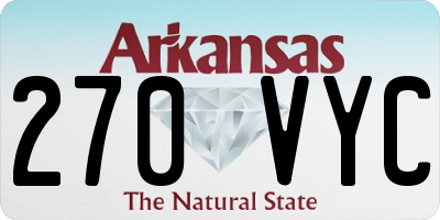 AR license plate 270VYC