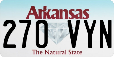 AR license plate 270VYN