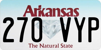 AR license plate 270VYP
