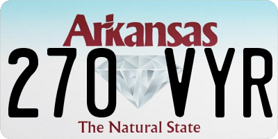 AR license plate 270VYR
