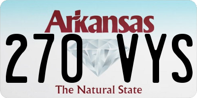 AR license plate 270VYS
