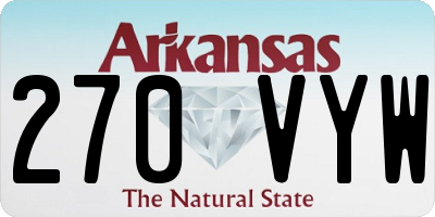 AR license plate 270VYW