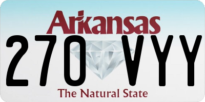 AR license plate 270VYY
