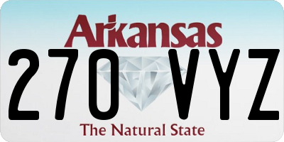 AR license plate 270VYZ