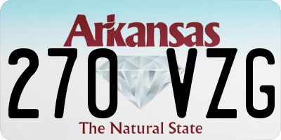 AR license plate 270VZG