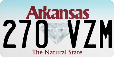 AR license plate 270VZM