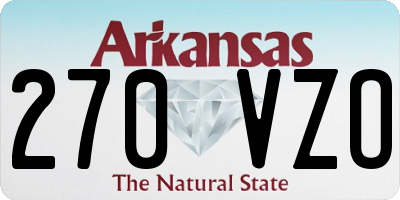 AR license plate 270VZO