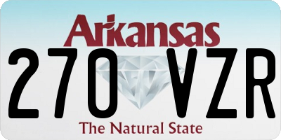 AR license plate 270VZR