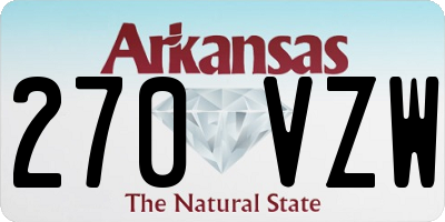 AR license plate 270VZW