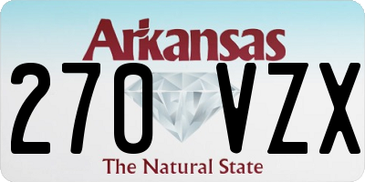 AR license plate 270VZX