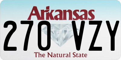 AR license plate 270VZY