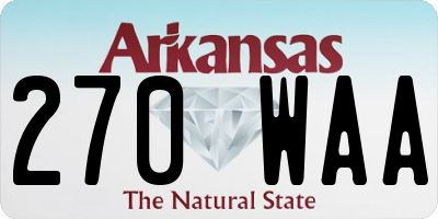 AR license plate 270WAA