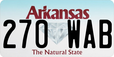 AR license plate 270WAB