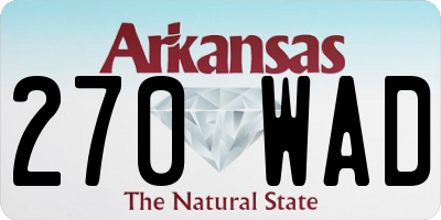 AR license plate 270WAD