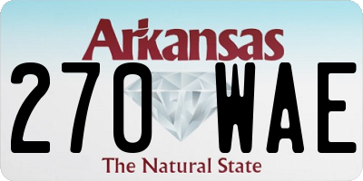 AR license plate 270WAE