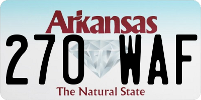 AR license plate 270WAF