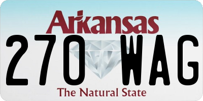 AR license plate 270WAG