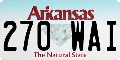 AR license plate 270WAI