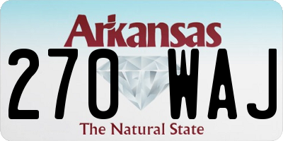 AR license plate 270WAJ
