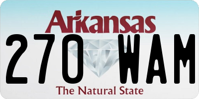 AR license plate 270WAM