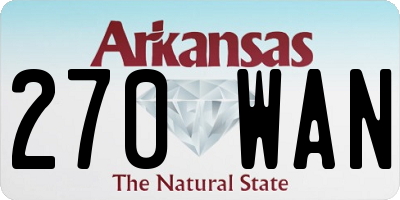 AR license plate 270WAN