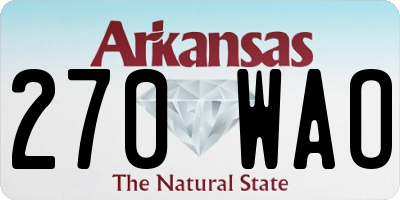 AR license plate 270WAO
