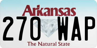 AR license plate 270WAP