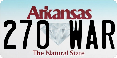 AR license plate 270WAR