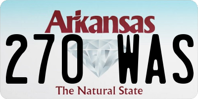 AR license plate 270WAS