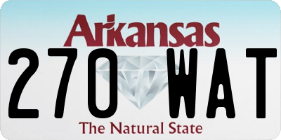 AR license plate 270WAT
