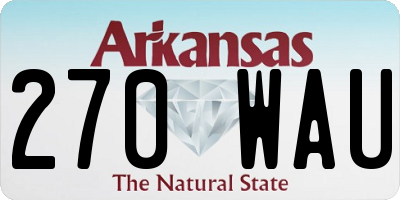 AR license plate 270WAU
