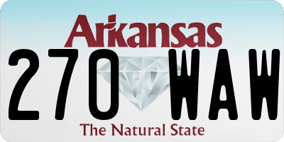 AR license plate 270WAW