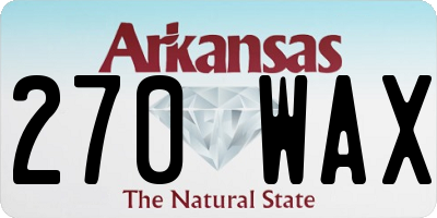 AR license plate 270WAX