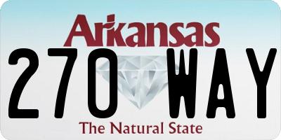 AR license plate 270WAY