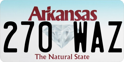 AR license plate 270WAZ