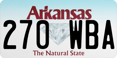 AR license plate 270WBA