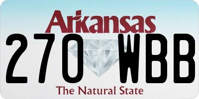 AR license plate 270WBB