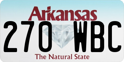 AR license plate 270WBC