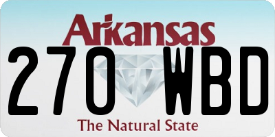 AR license plate 270WBD