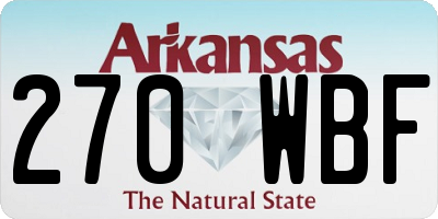 AR license plate 270WBF